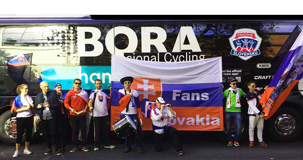 Tím Fandíme Slovensku pri cyklistickom tíme Bora